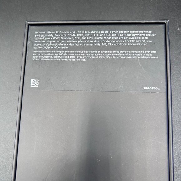 EMPTY BOX iPhone 12 Pro Max Black Replacement Case EMPTY BOX - Picture 3 of 5